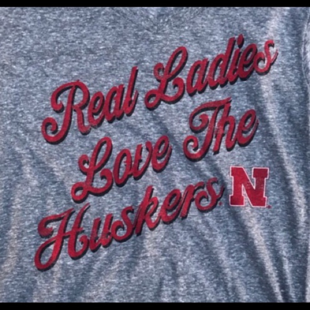 Nebraska Cornhuskers Ladies V-neck T-Shirt